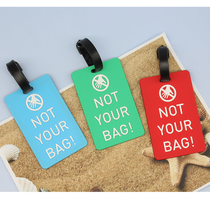 Unisex Luggage Tag with Humorous Statement Bowlift