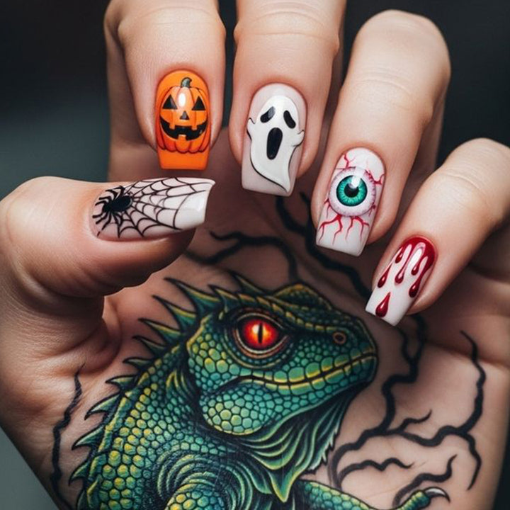 Halloween-Themed 3D Acrylic Nail Art Set Bowlift