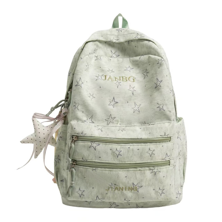 Star Print Casual Backpack Bowlift