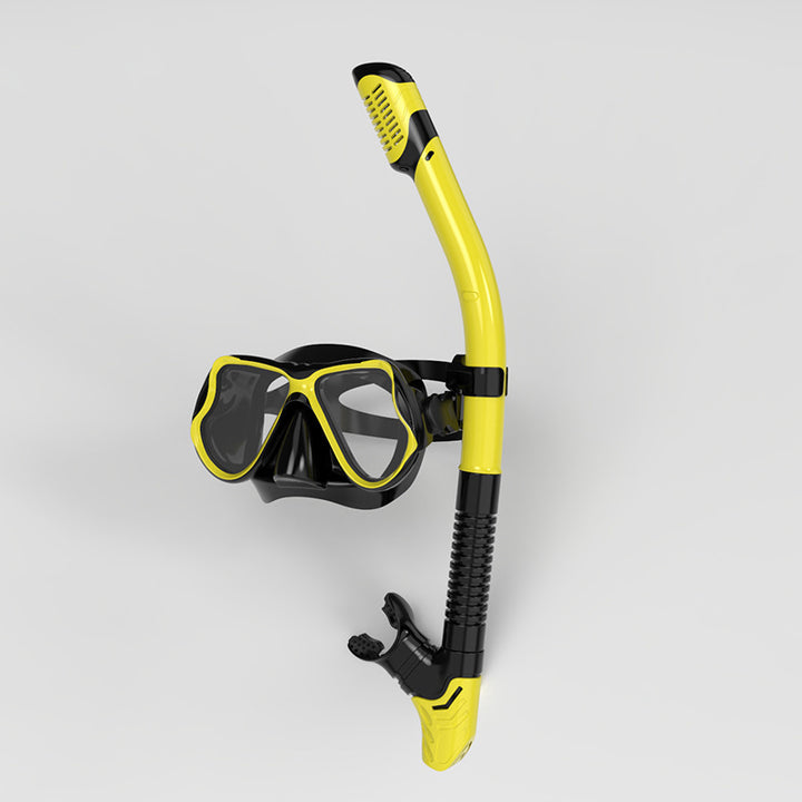Snorkel mask with ergonomic fit and innovative breathing technology Bowlift