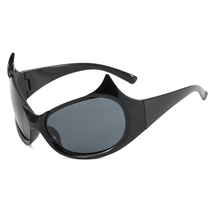 Women futuristic sunglasses with stylish design and protective UV filter Bowlift