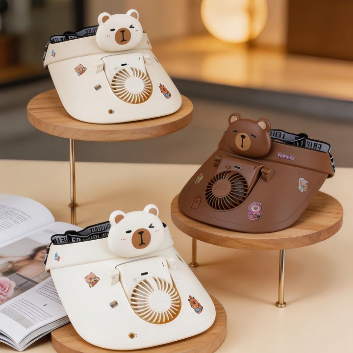 Ladies Portable USB Desk Fan with Cute Panda Design Bowlift