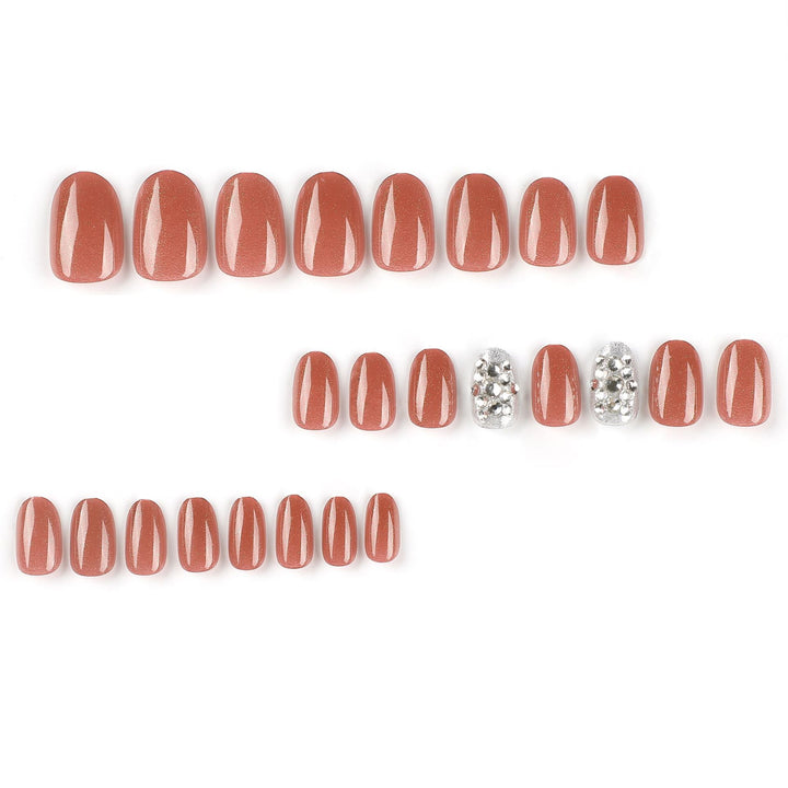Artistic acrylic nails with glitter accents Bowlift