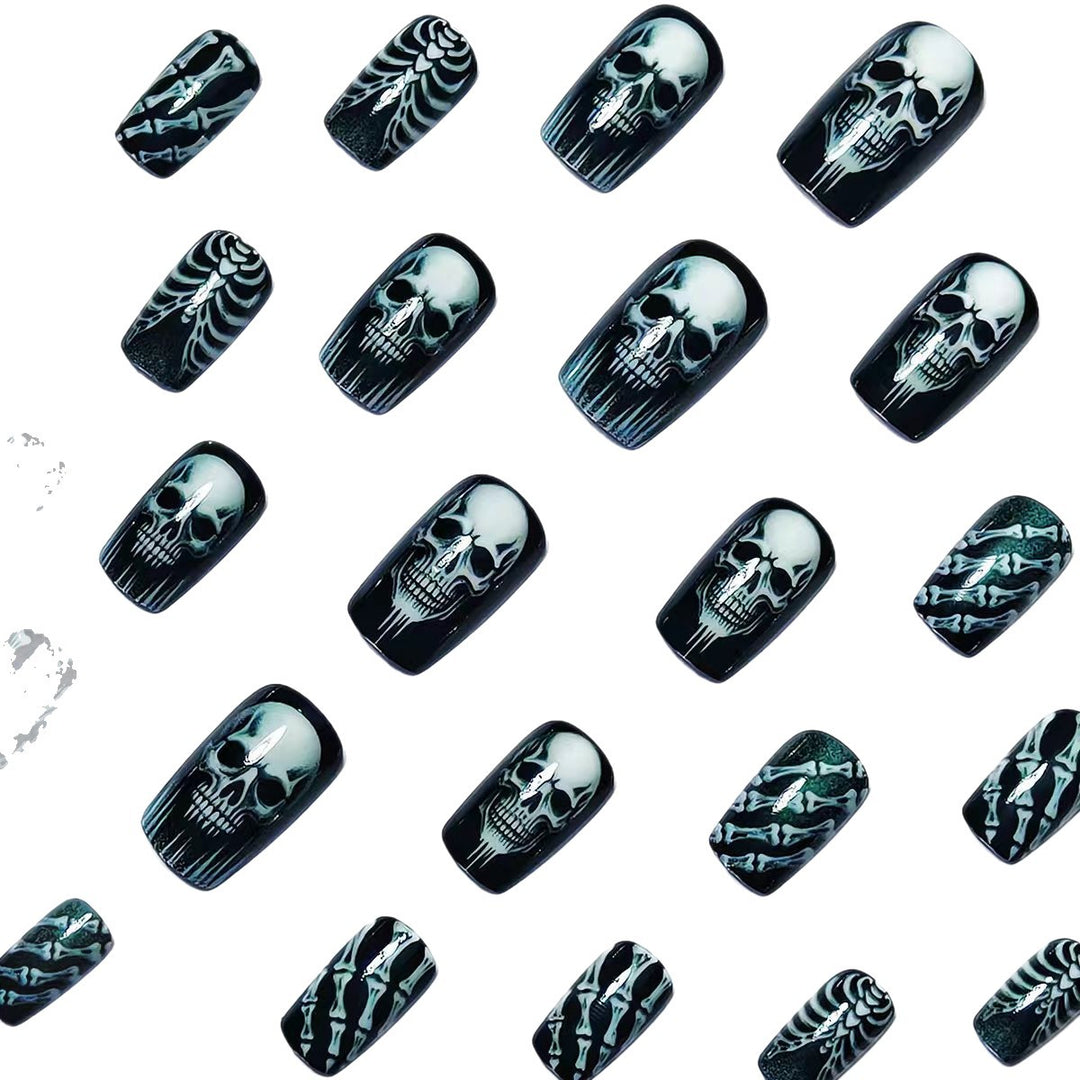 Gothic Skull and Bone Nail Art Set Bowlift