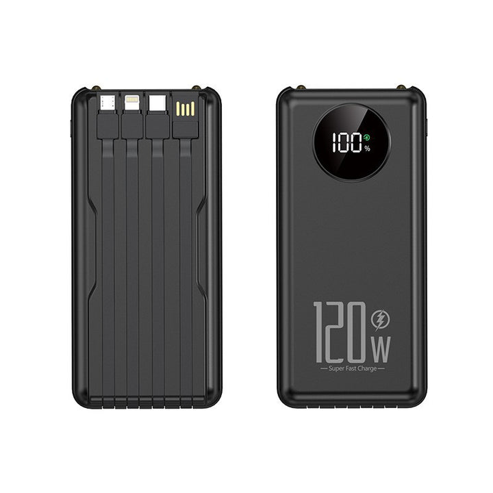 Portable high-performance power bank with intelligent cable management Bowlift