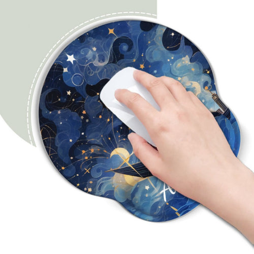 Artistic Nebula-Themed Mouse Pad Bowlift