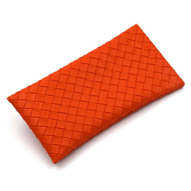 Woven Leather Clutch Wallet Bowlift