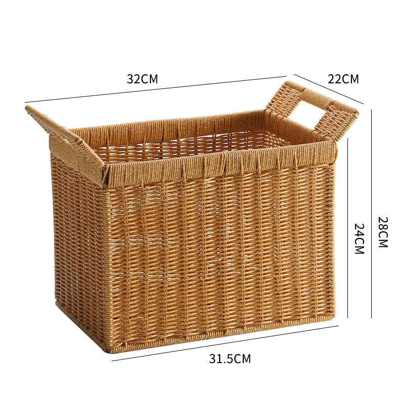 Handcrafted Woven Storage Cube with Ergonomic Handles Bowlift