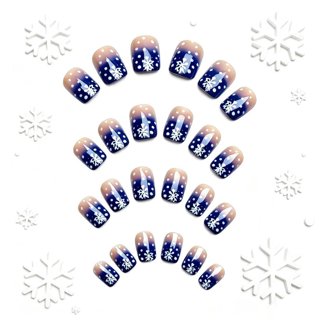 Seasonal Snowflake Nail Art Bowlift