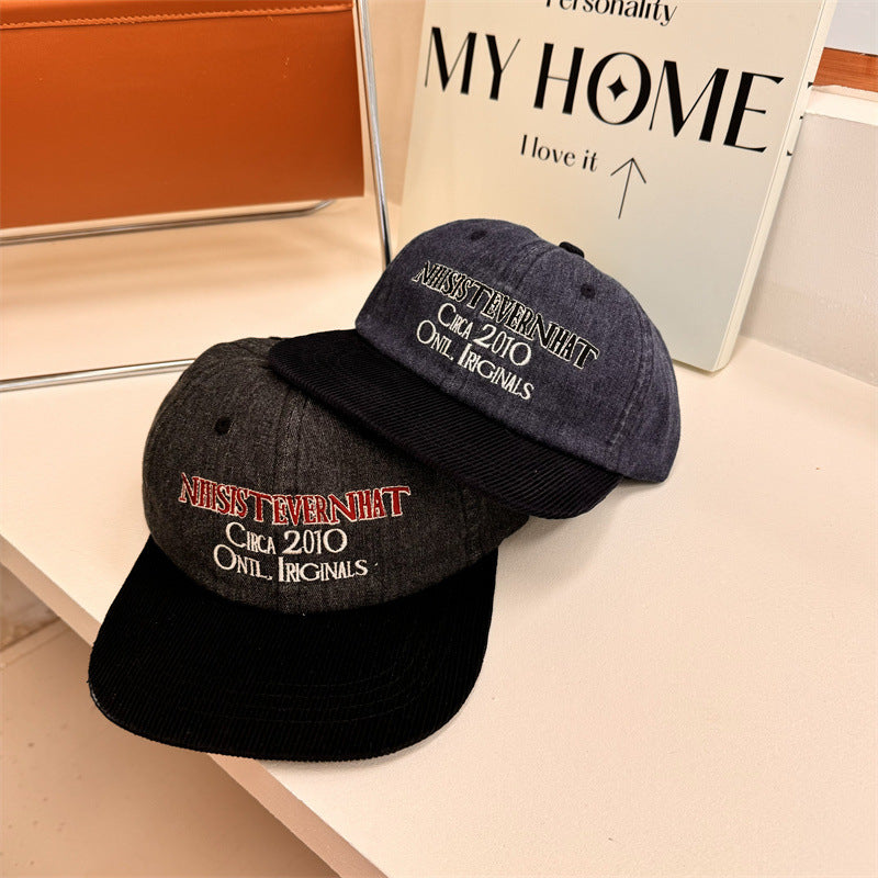 Men's Vintage-Inspired Embroidered Baseball Cap Bowlift