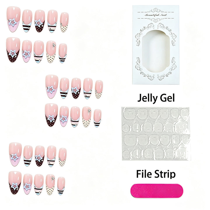 Creative Decorative Press-On Nail Art Set Bowlift