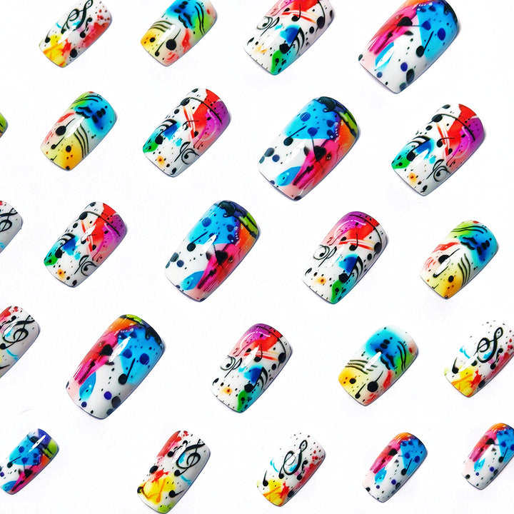 Creative Art Nails with Musical Design Bowlift