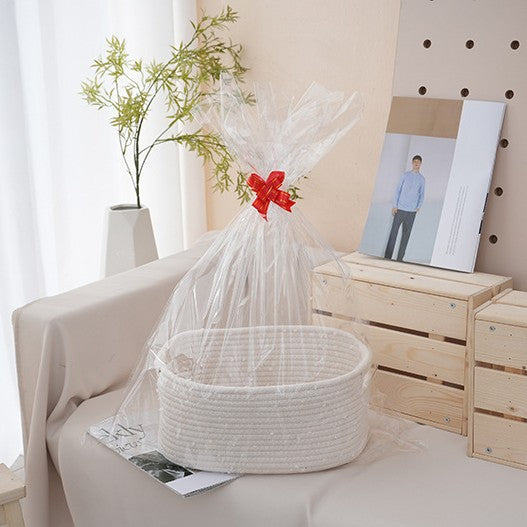 Natural storage basket with ribbons Bowlift
