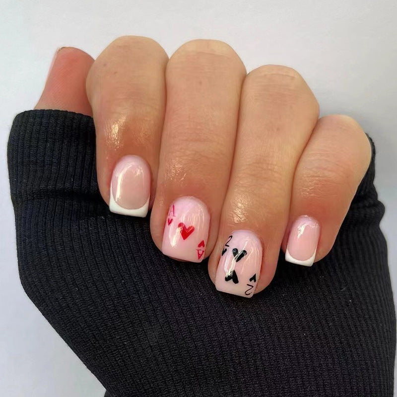 Playful nail art in playing card design Bowlift