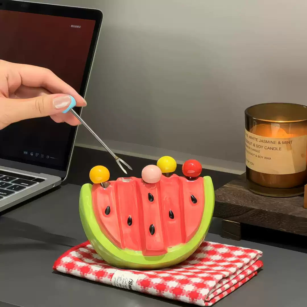 BowLift | Watermelon Fruit Bite Sticks Fork Set