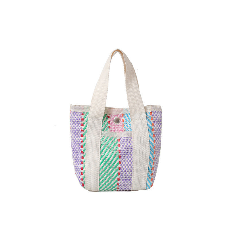 WoColorful Woven Beach Tote Bag Bowlift