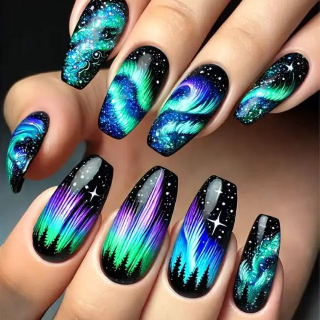 Cosmic Aurora Nail Art Set Bowlift