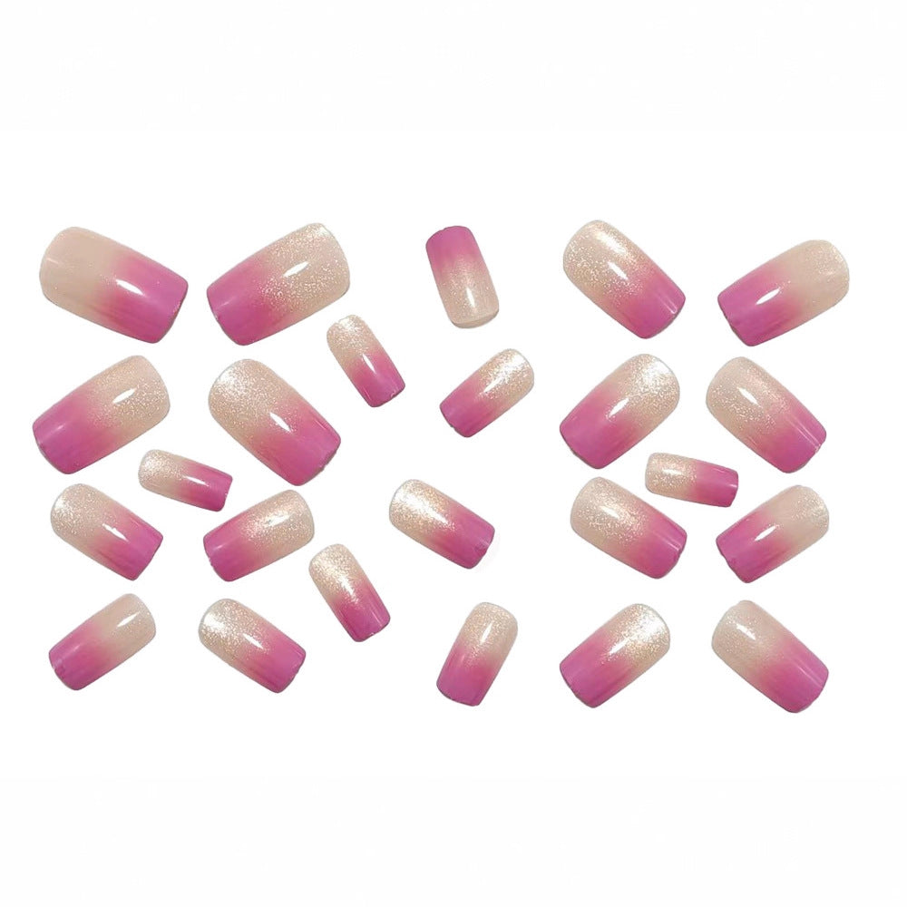 Shiny nail extensions with ombre effect Bowlift