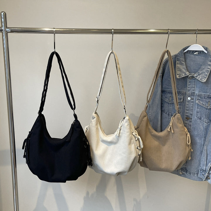 Casual Textured Hobo Bag Bowlift