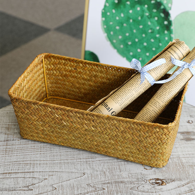 Rectangular Handwoven Storage Tray Bowlift