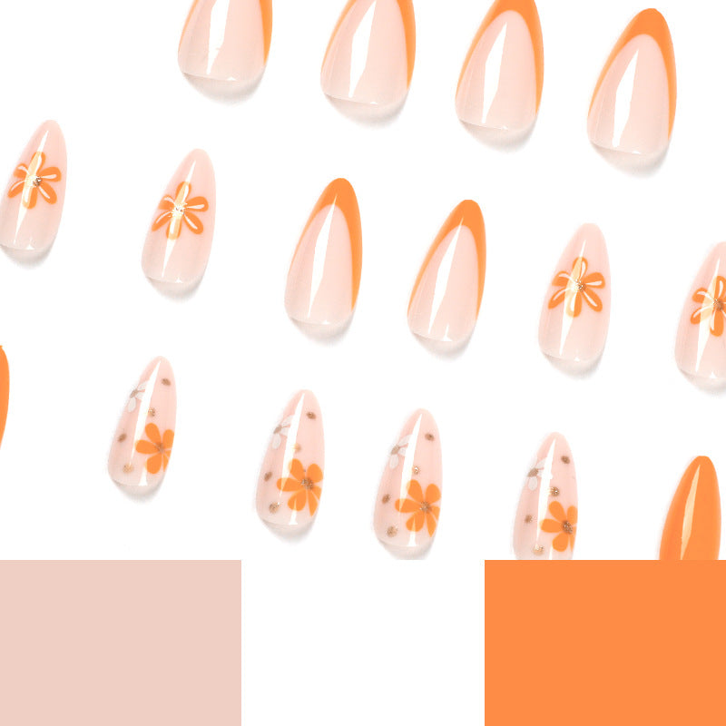 Creative artificial nails with floral design Bowlift