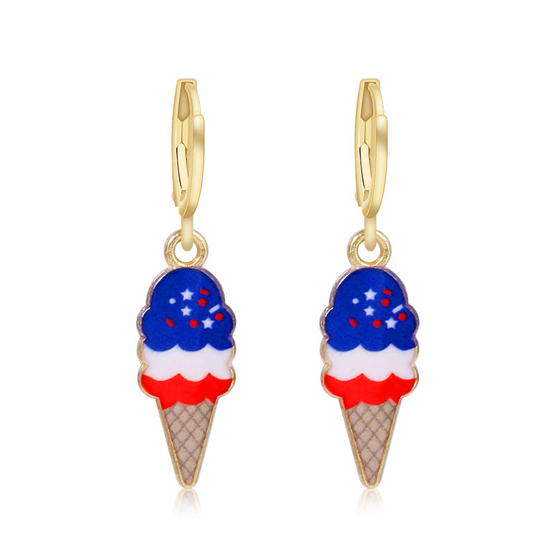 Women's long multi-layer star drop earrings with crystal embellishments and rhodium-plated alloy Bowlift