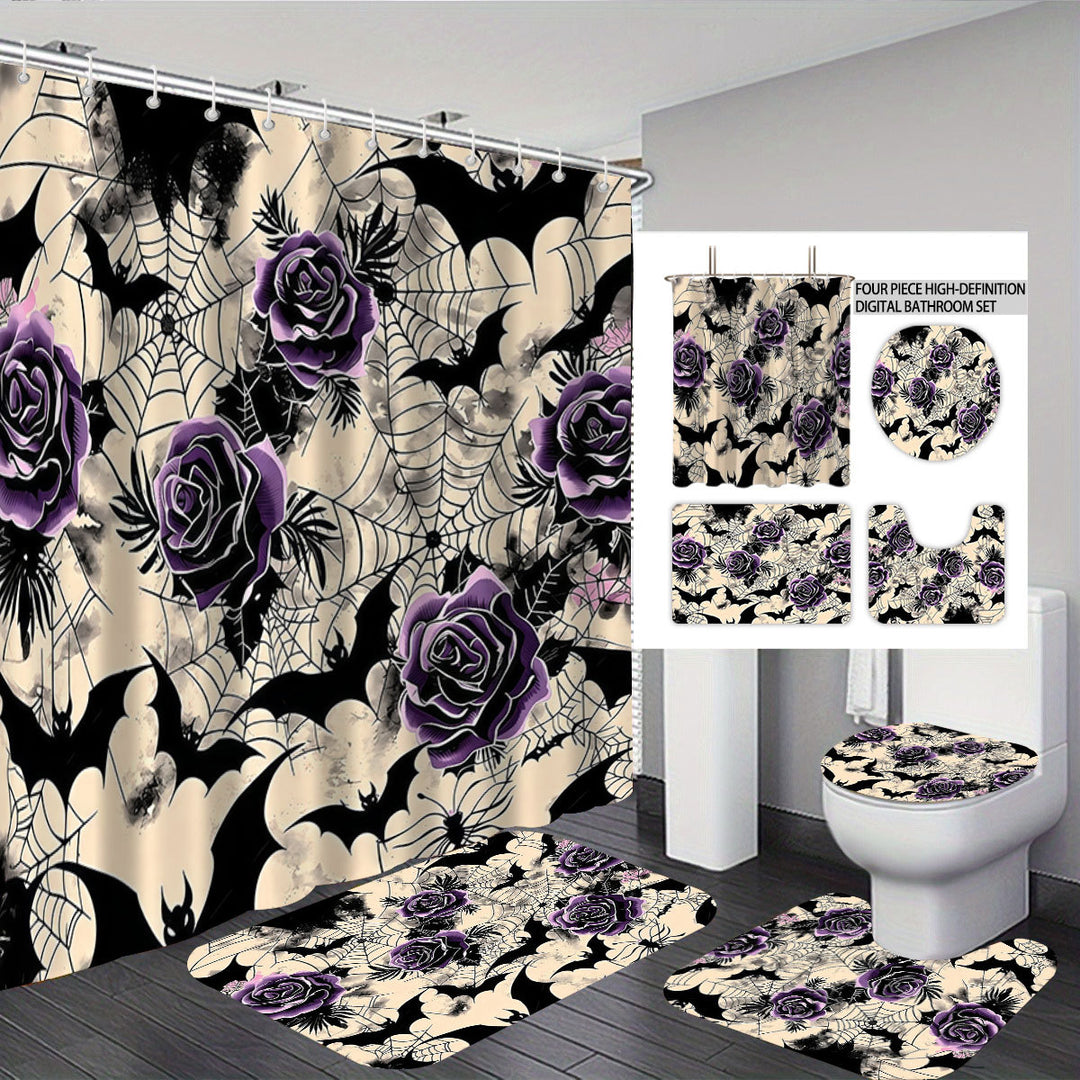 Artistic Skull Bathroom Décor Set Bowlift