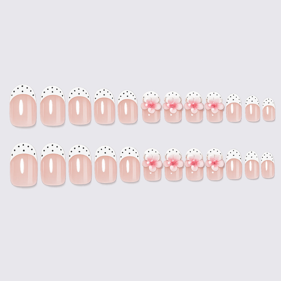 Detailed Floral Design Press-On Nails Bowlift