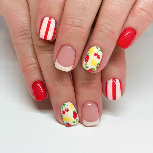 Creative Fruit Themed Press-On Nail Art Bowlift