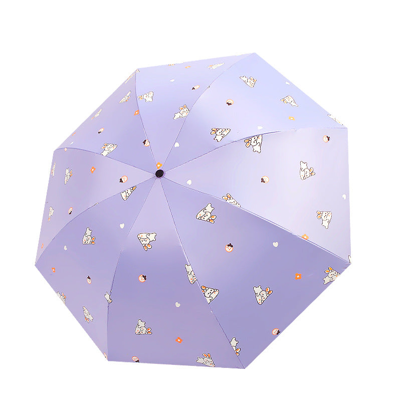 Women's Folding Umbrella with Playful Design Bowlift