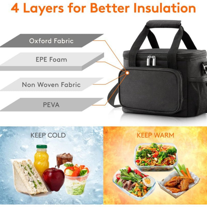Insulated tote bag with versatile compartments Bowlift