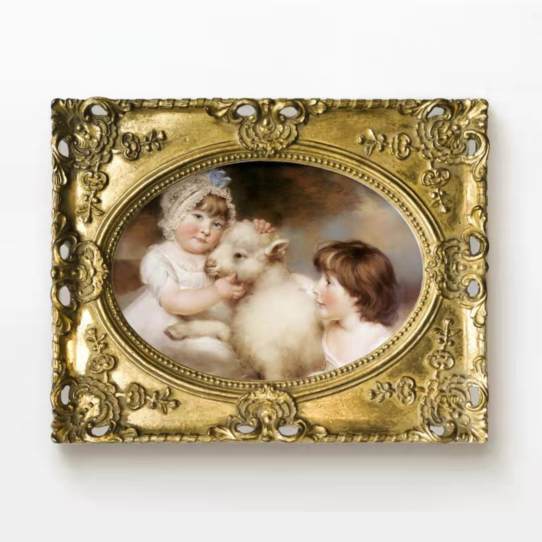 Vintage-inspired framed art collection