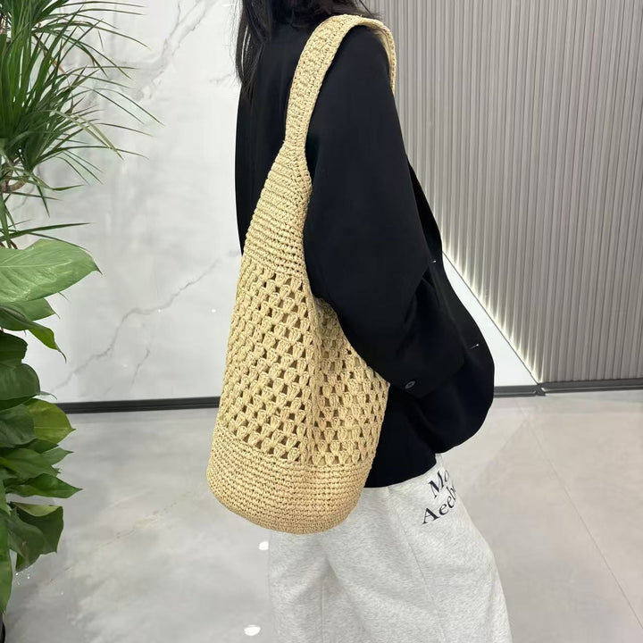 Hand-knotted structure shopping bag Bowlift
