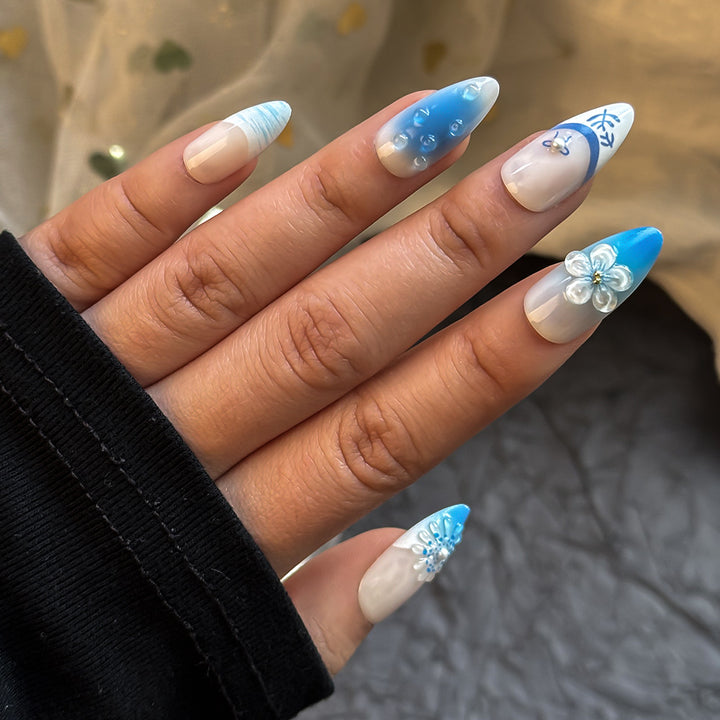 Artistic Decorative Press-On Nails Collection Bowlift