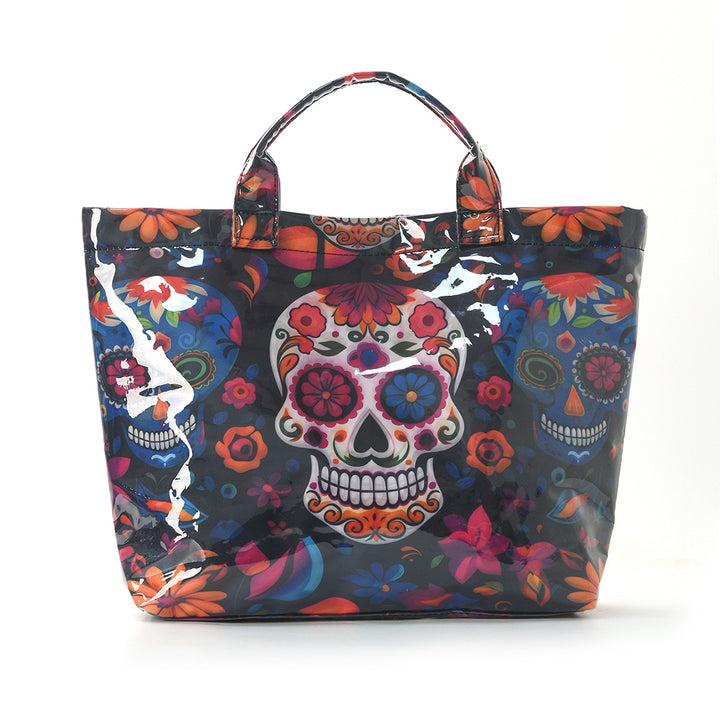 Beach bag with colorful check pattern and water-repellent coating Bowlift