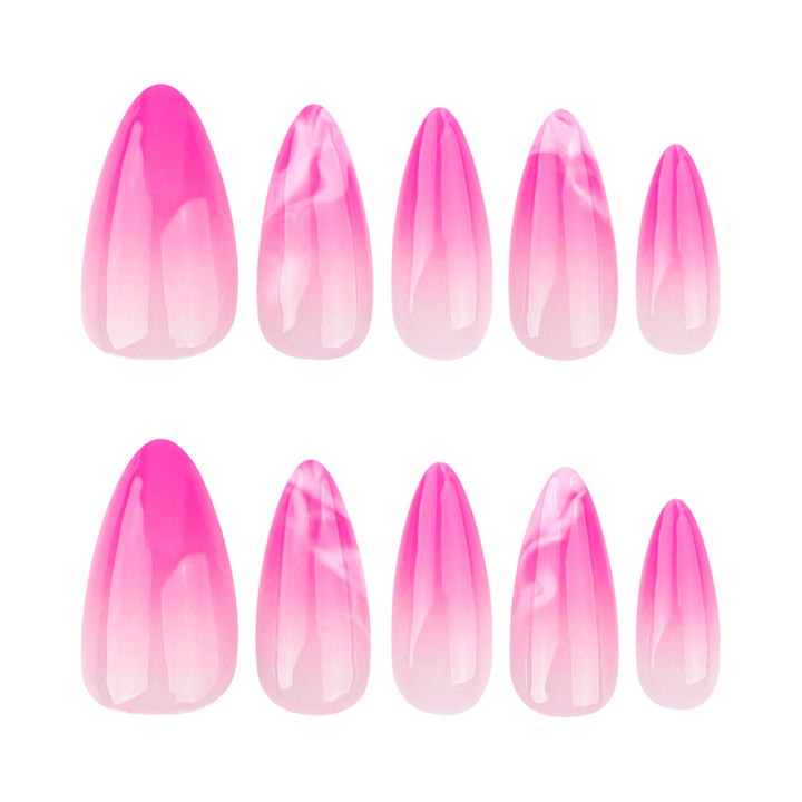Artistic acrylic nails with elegant ombre design Bowlift