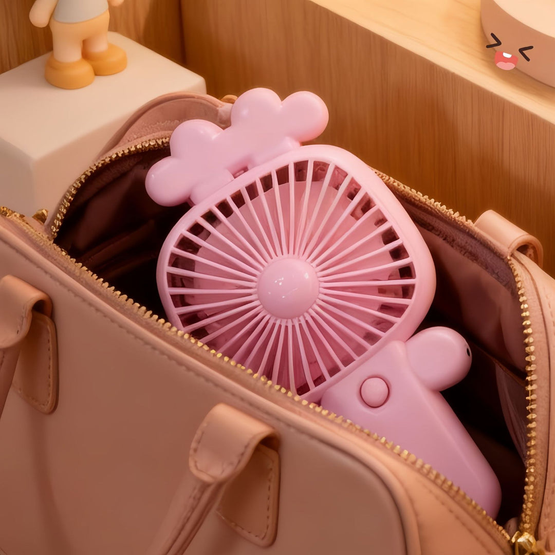 Ladies Portable Hand Fan with Ergonomic Design Bowlift
