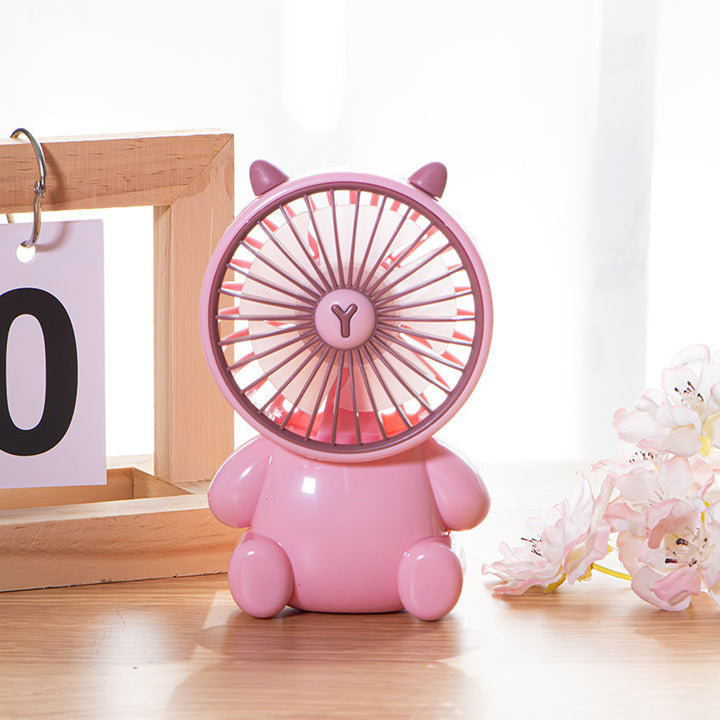 Cute Animal-Themed Mini Desk Fan Bowlift