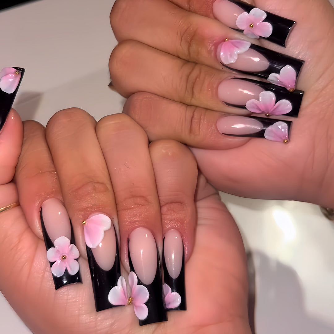 Premium Floral Nail Art Enhancements Bowlift