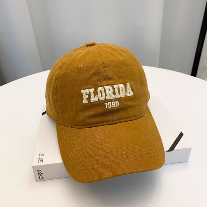 Men's Embroidered Cotton Adjustable Baseball Cap Bowlift