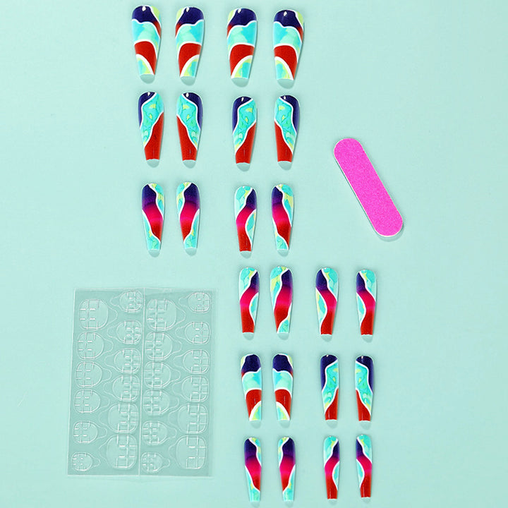 Artificial nails in modern marble pattern Bowlift