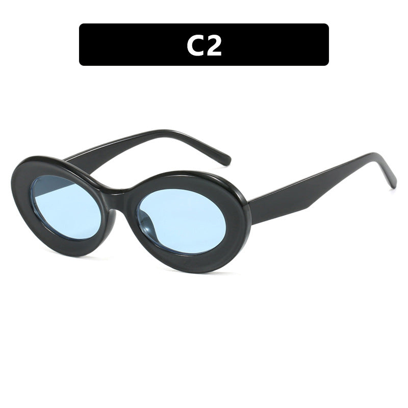 Women's oval sunglasses with modern lenses Bowlift