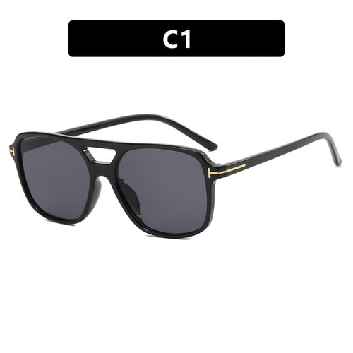 Women's fashionable square sunglasses with luxurious plastic frame and UV protection Bowlift