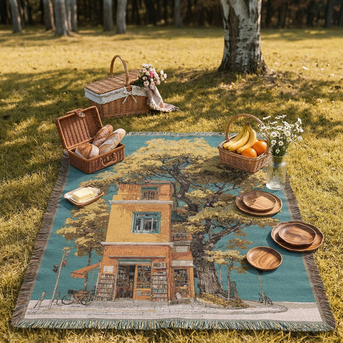 Artistic Landscape Tapestry Throw Blanket