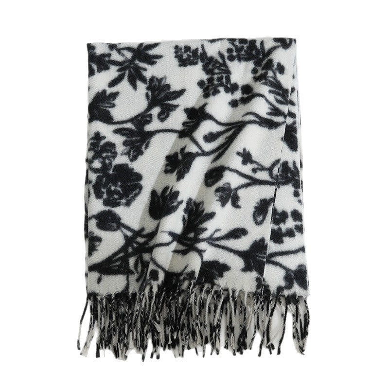 Women's Floral Patterned Scarf Bowlift