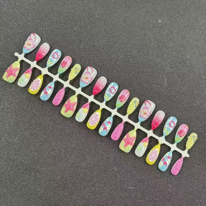 Artistic Themed Press-On Nail Tips Bowlift