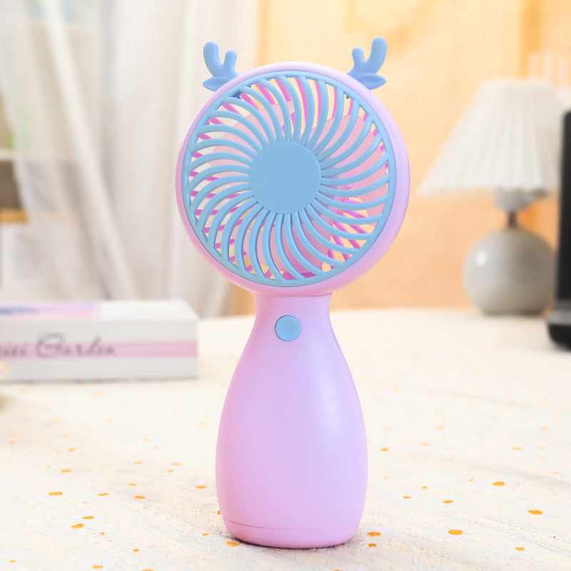 Women's Portable Mini Fan with Animal Ears and USB Charging Function Bowlift