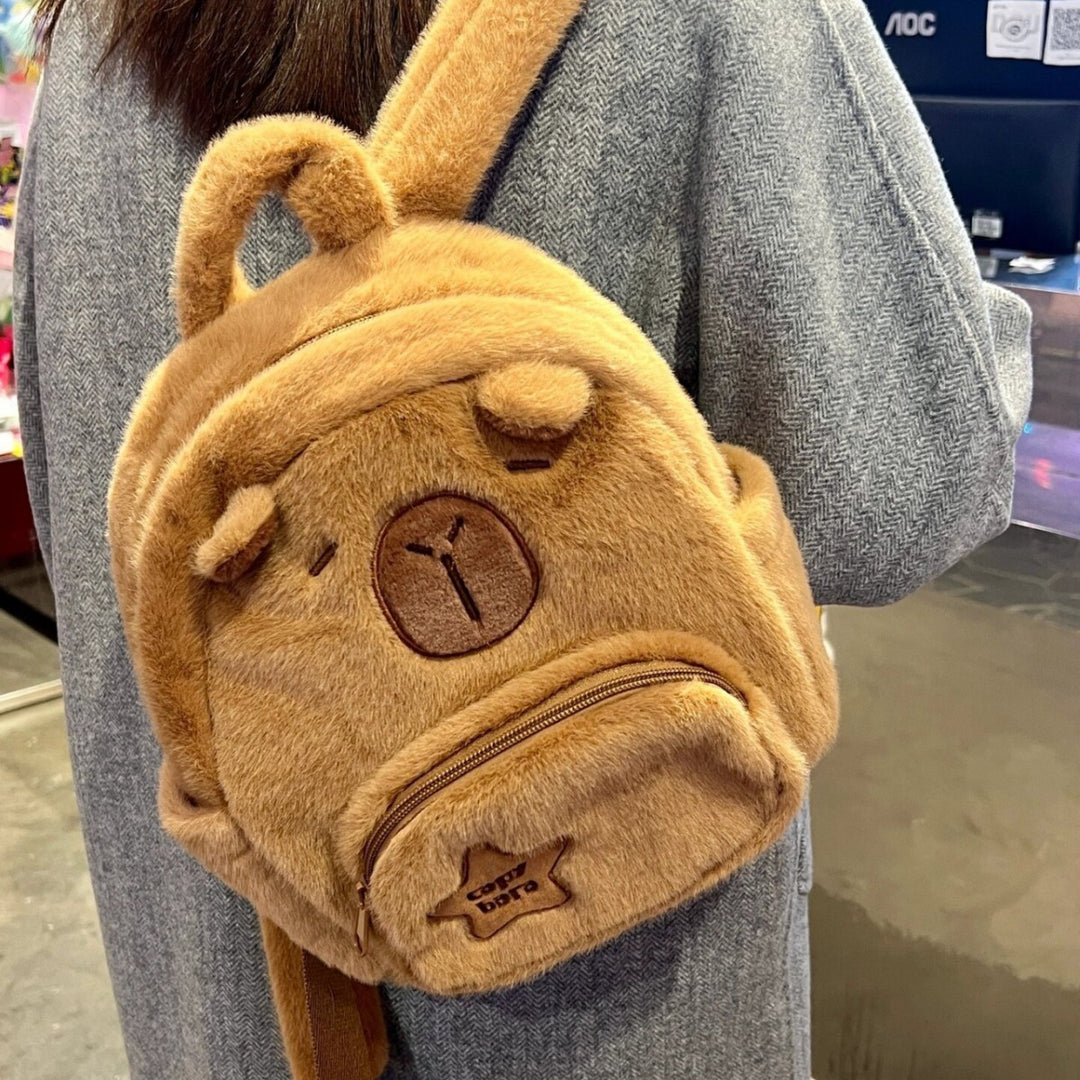Plush Backpack in Bear Style Bowlift
