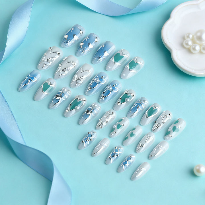 Artistic Crystal-Embellished Nail Art Set Bowlift