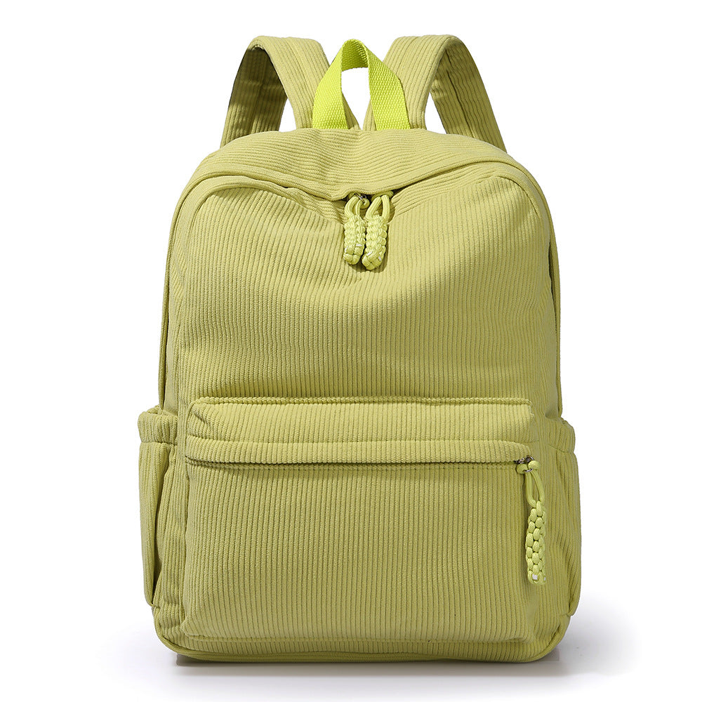 Textured Fabric Multi-Compartment Backpack Bowlift